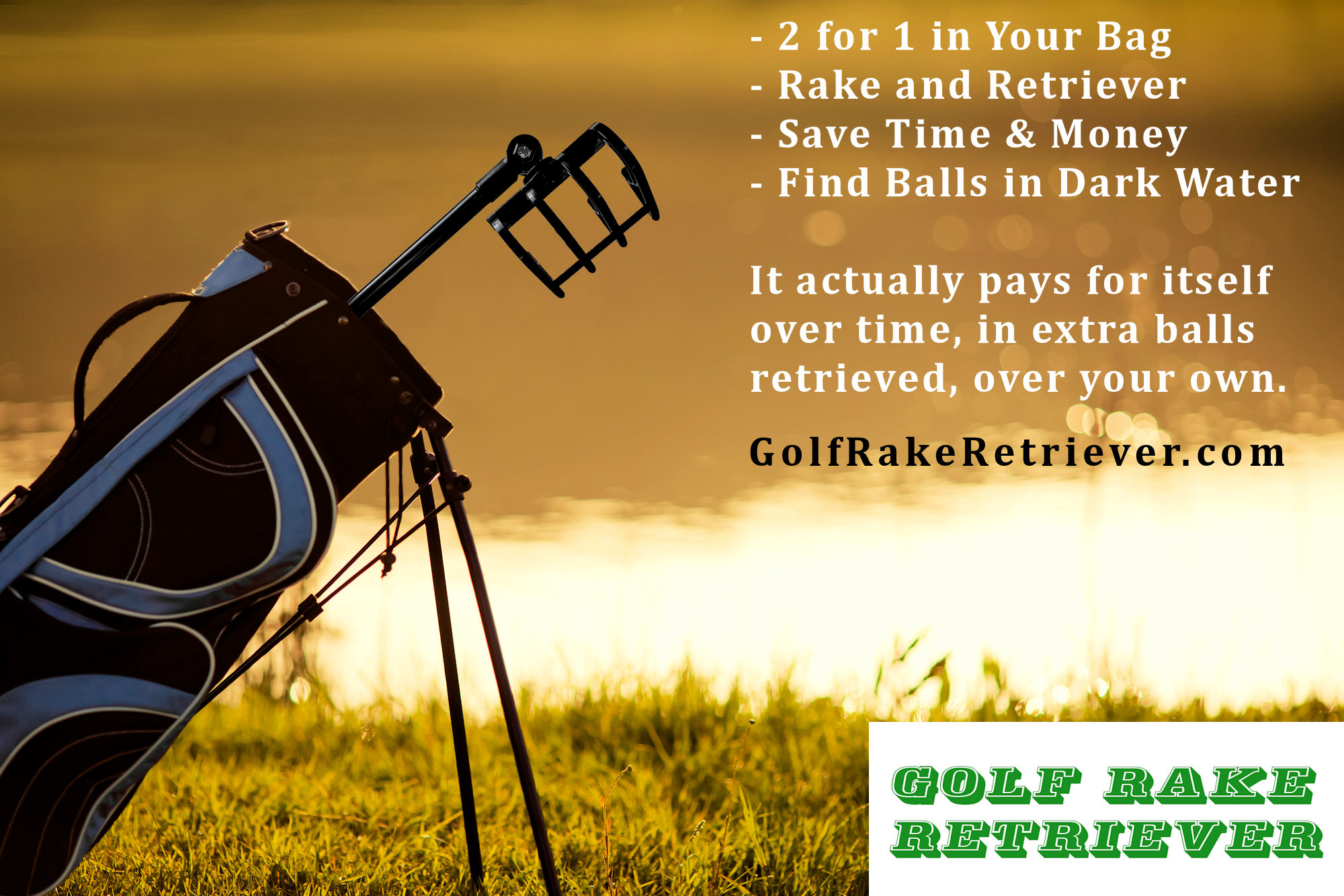 Golf Rake Retriever 2 in 1.